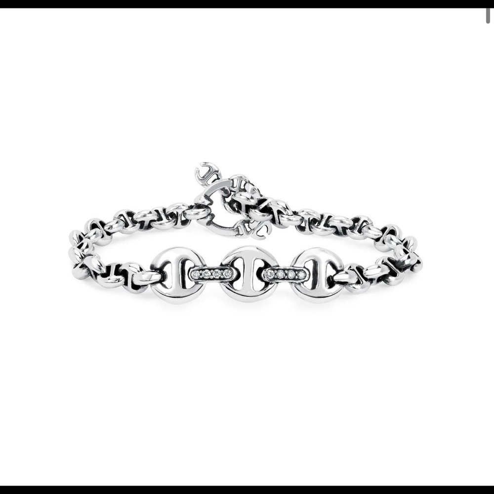 Hoorsenbuhs ID Bracelet - Diamond/Sterling Silver